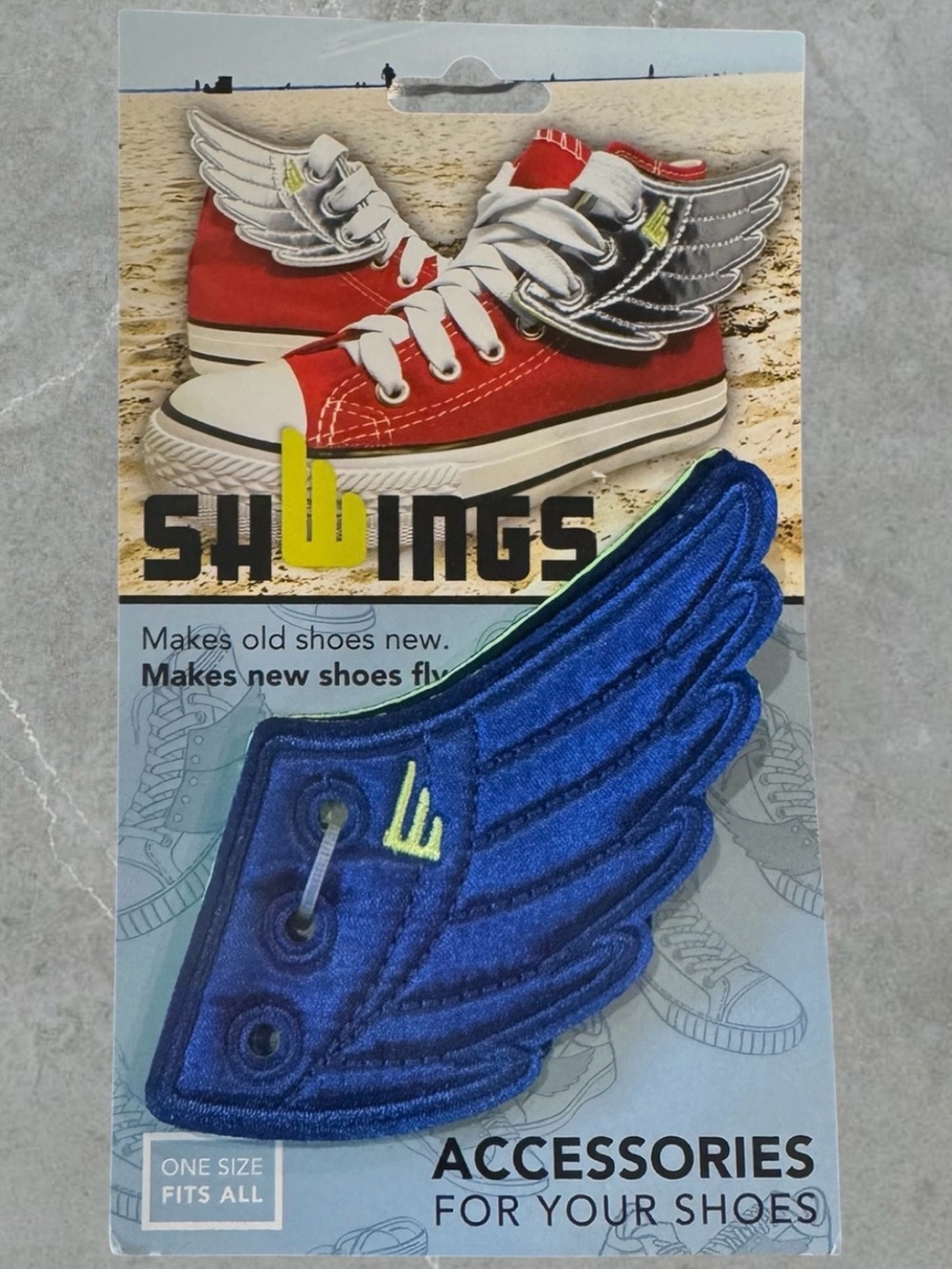 $10 Add-on | Shwings Royal Blue Wing Shoe Accessory for Halloween